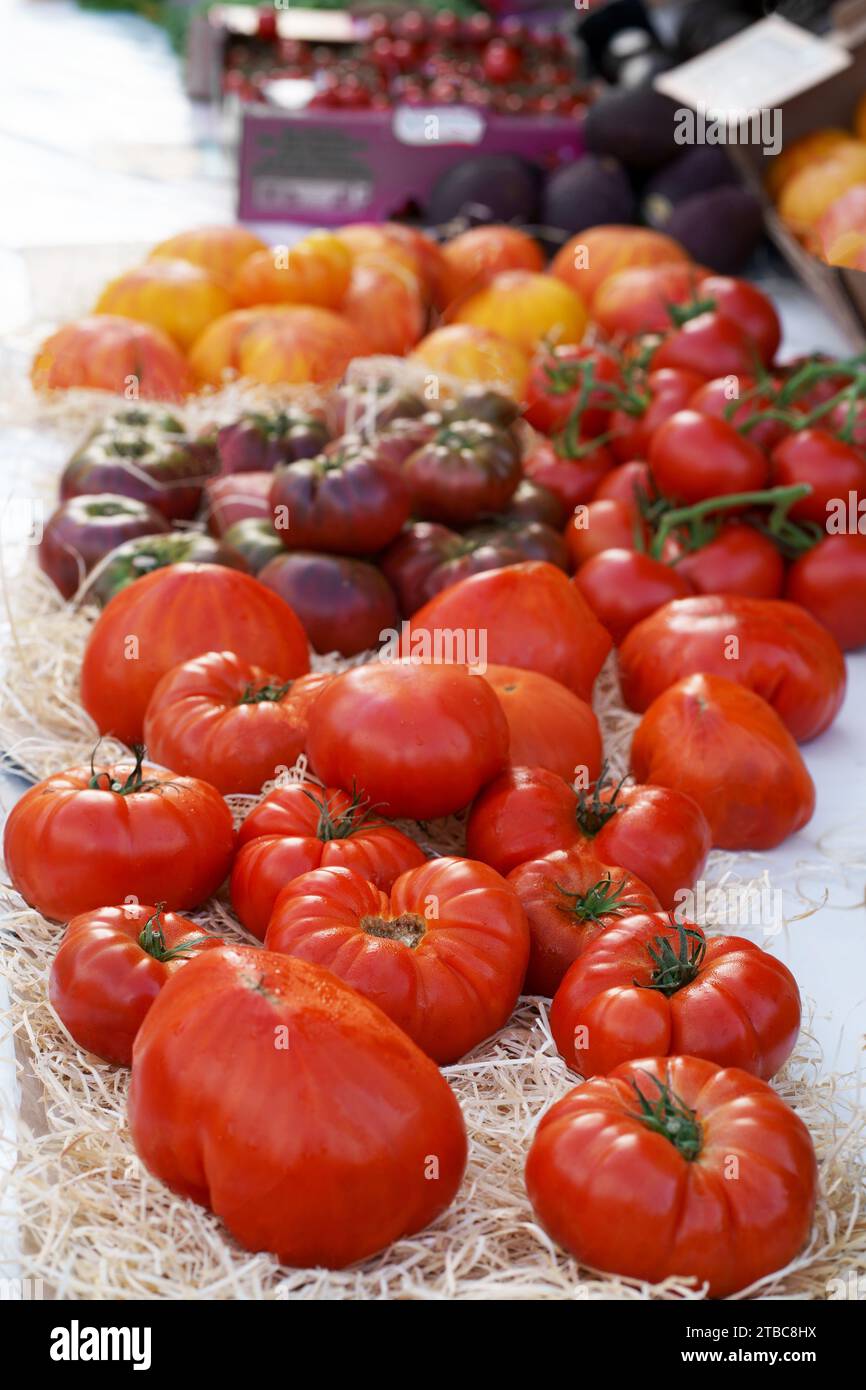 tomatoes are sold at the market Stock Photo - Alamy