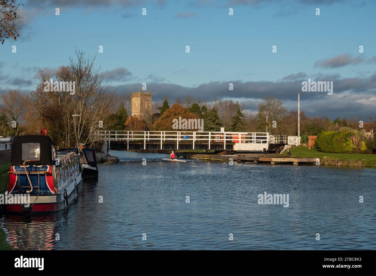 Frampton on Severn, England November 23, 2023 Rower in training