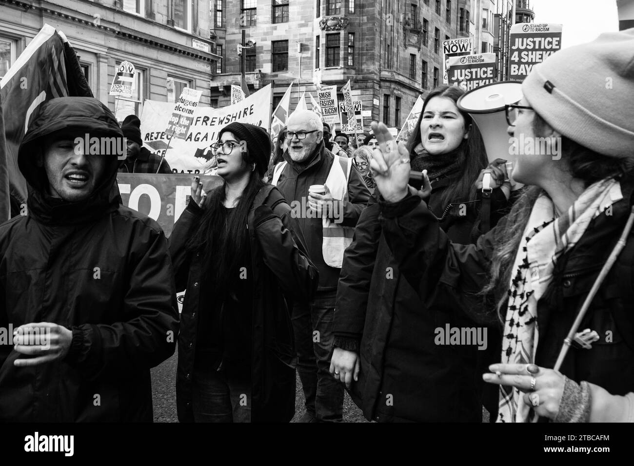 Scottish Trades Union Congress Anti Racism March 2023 Stock Photo
