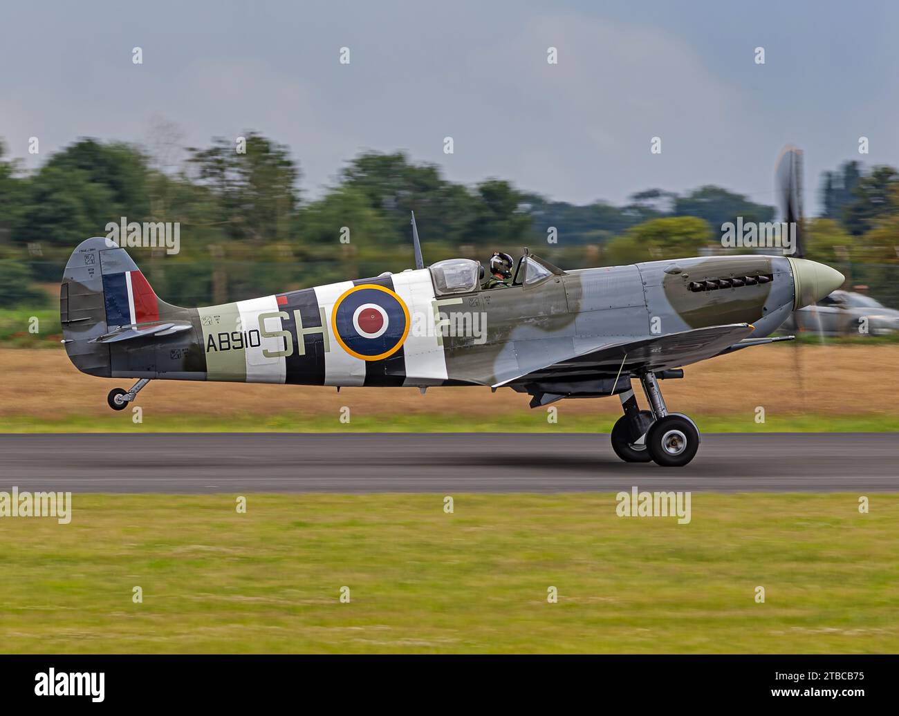 Rolls-Royce Supermarine Spitfire Of The Battle Of Britain Memorial Flight (BBMF) RAF Coningsby, Lincolnshire, England 01.07.2020 Stock Photo