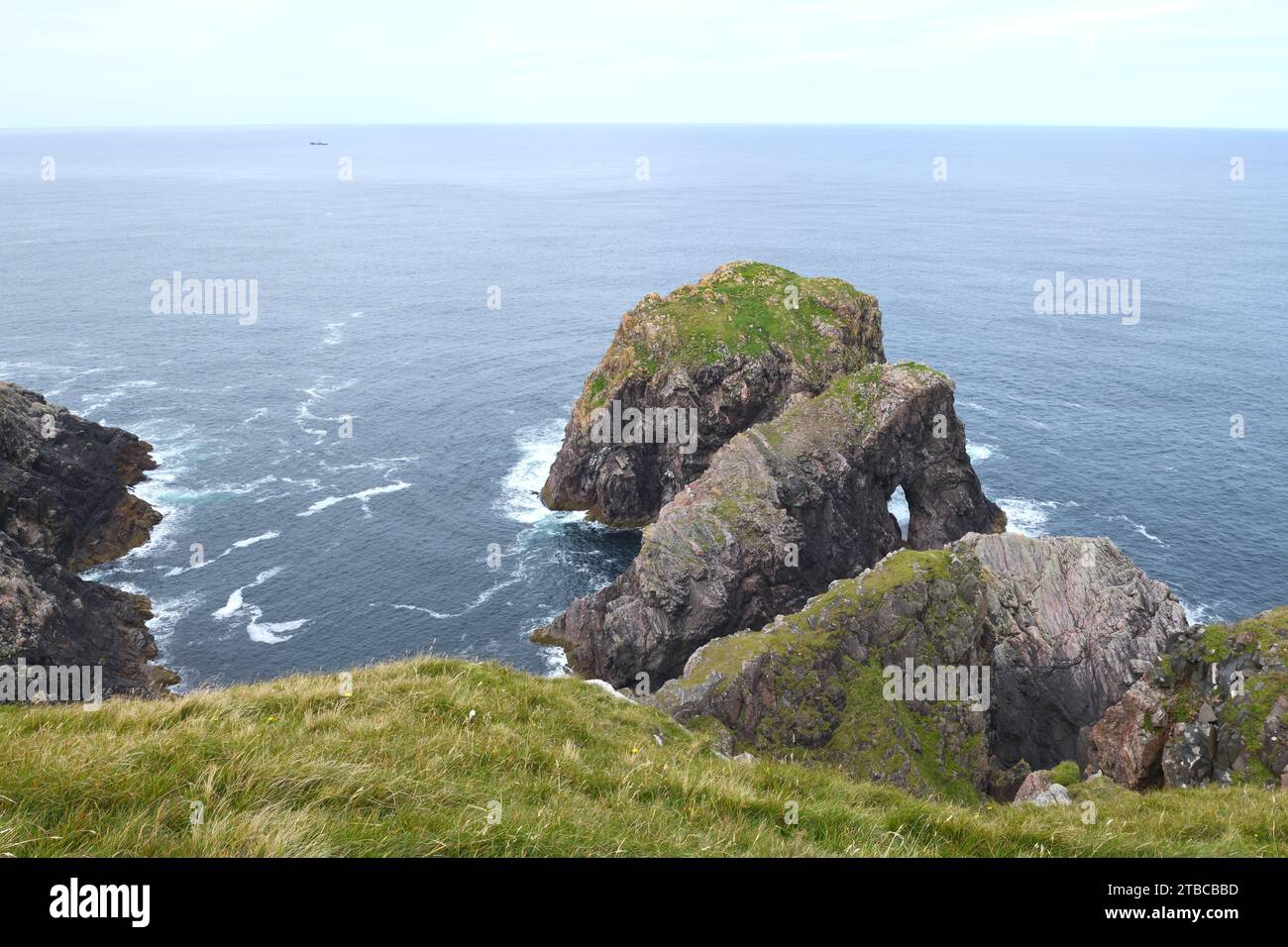 Cape Wrath and Stac an Dunain, the most north westerly point of Scotland and the British Isles looking over the Atlantic Ocean. Stock Photo