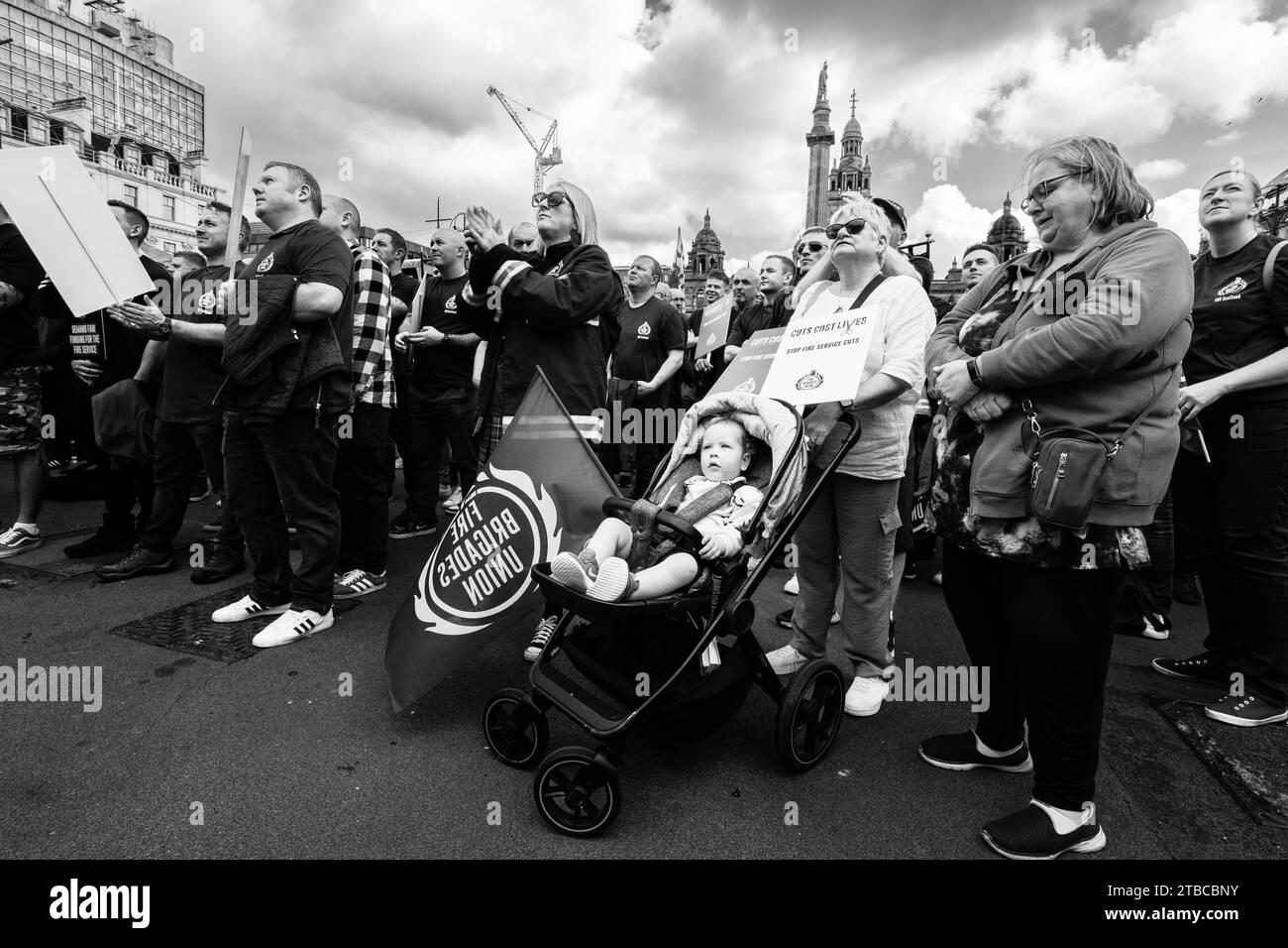 Scottish Fire Brigade Union Rally Glasgow Stock Photo