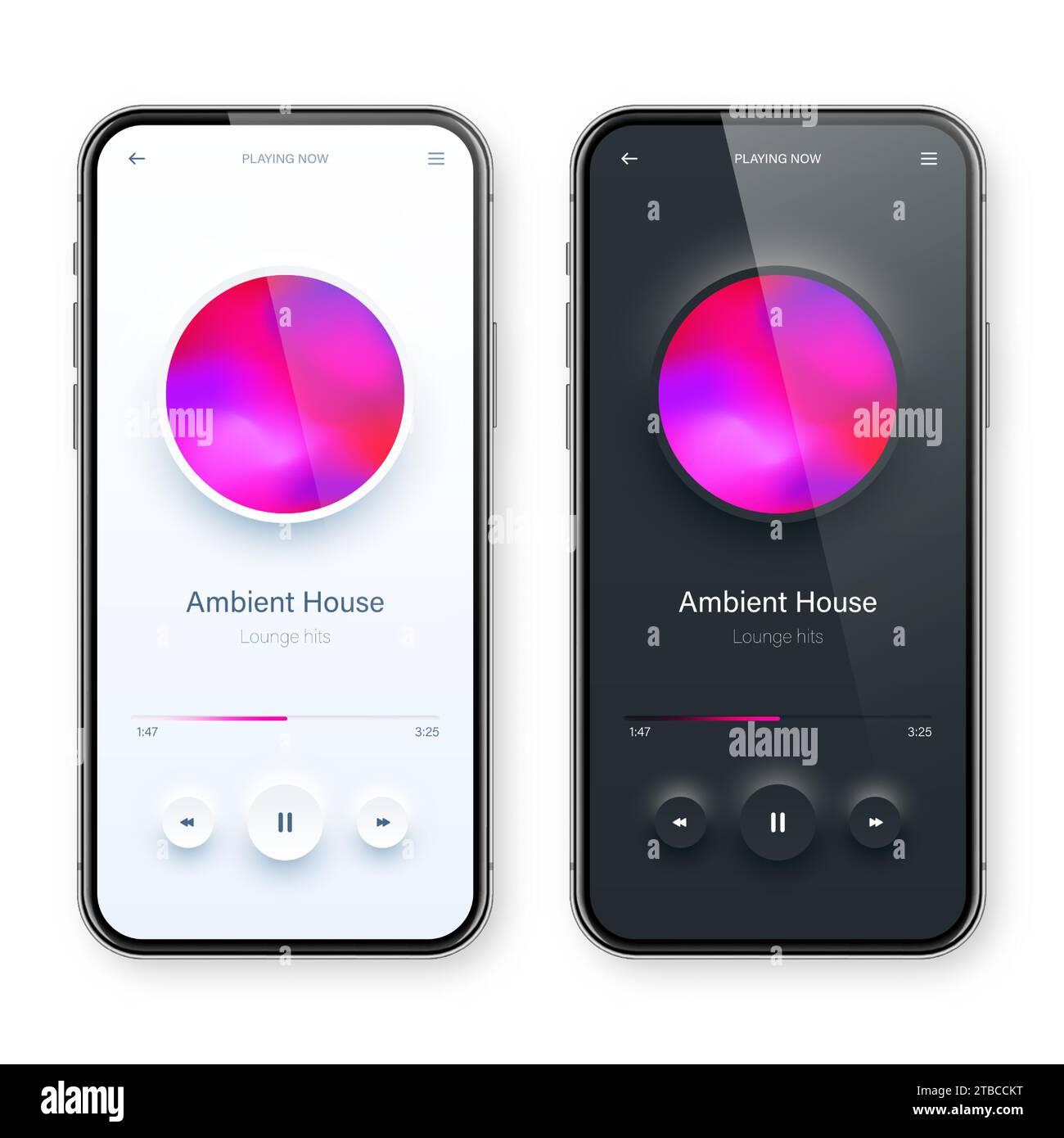Online audio player user interface, smartphone app UI design. Music ...