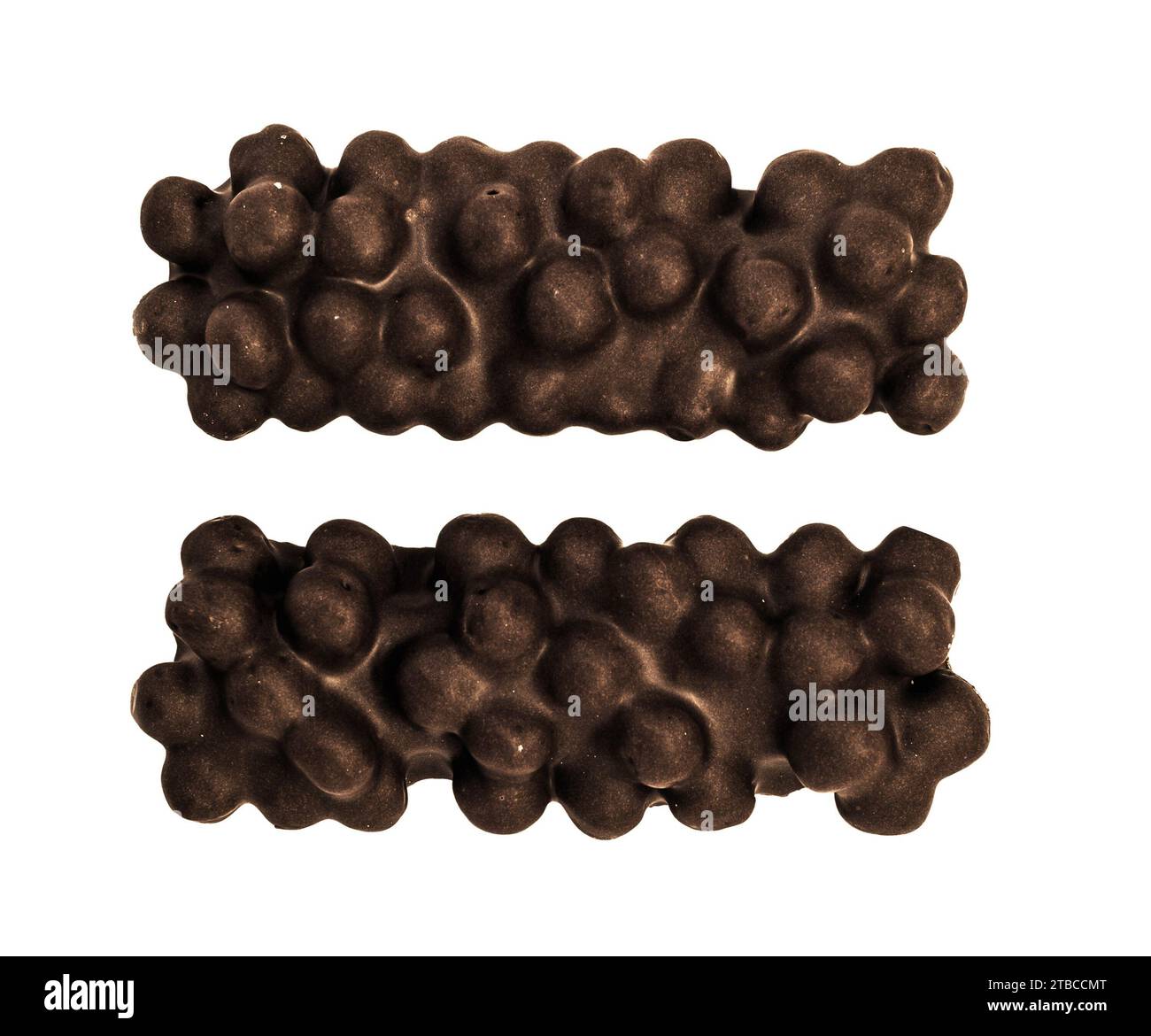 the craft nut chocolate bars, isolated Stock Photo
