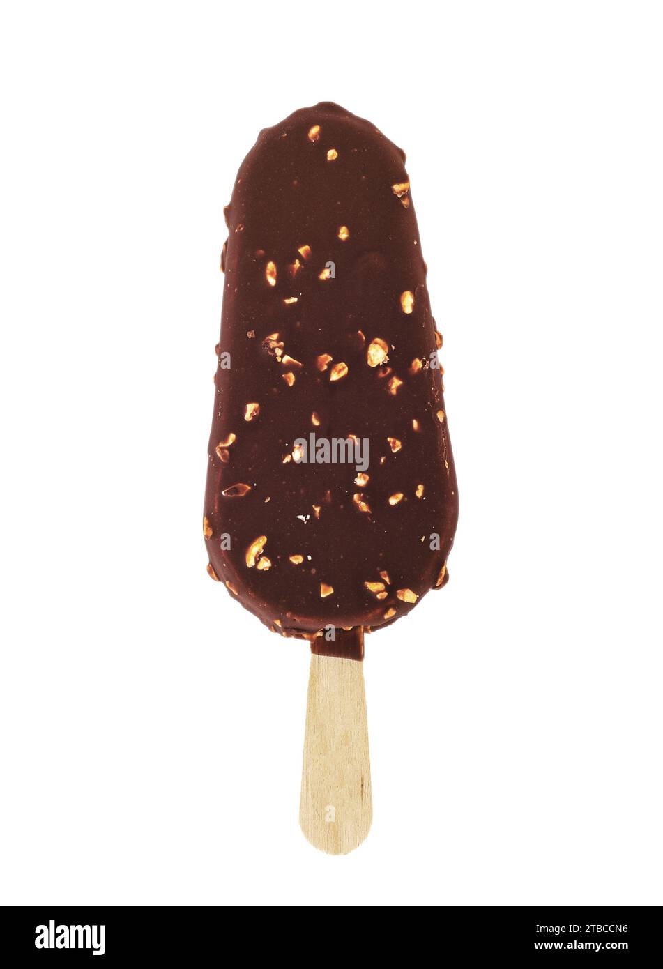 chocolate icecream chocice on stick, isolated Stock Photo Alamy