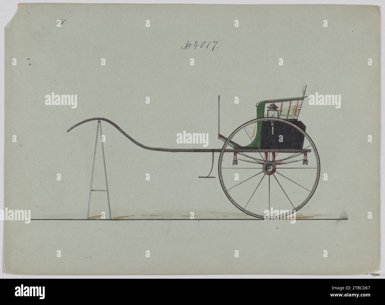 Design for Dog Cart or 2 Wheeler, no. 4017 1923 by Brewster & Co. Stock Photo