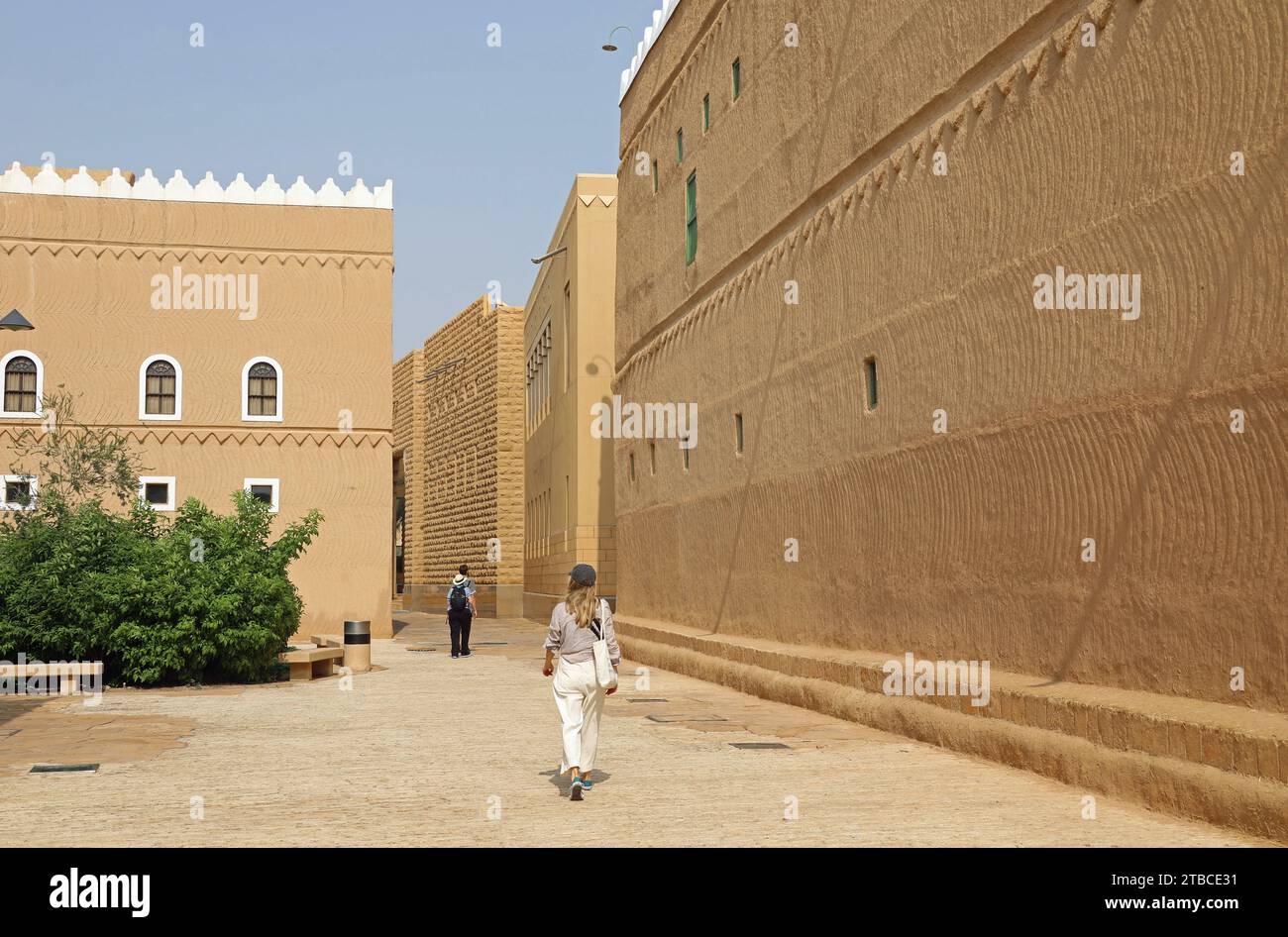 European tourists visiting the King Abdulaziz Historical Palace in Riyadh Stock Photo