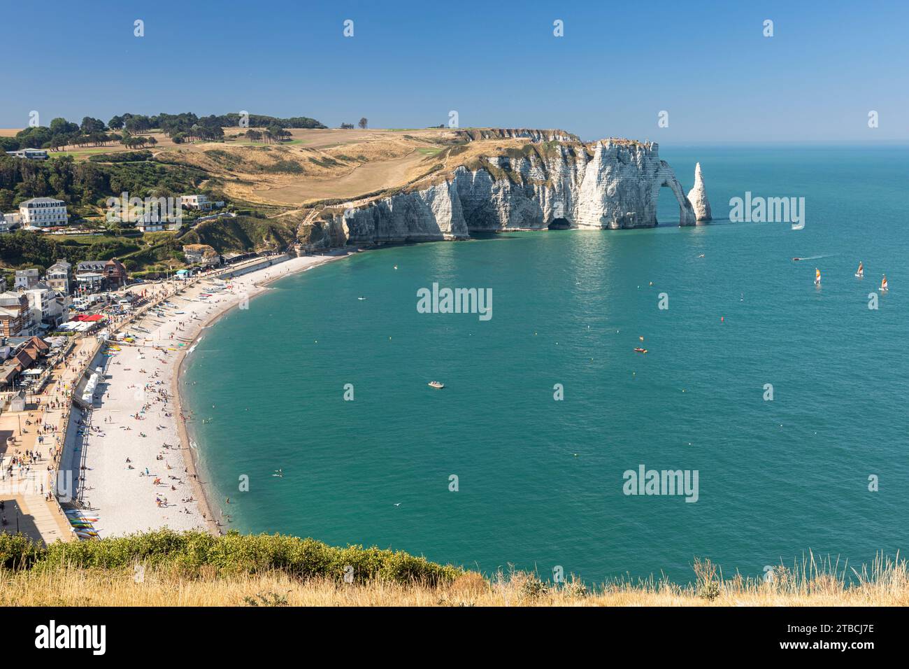 Falaise d'aval, Étretat, SeineMaritime, HauteNormandie, France Stock