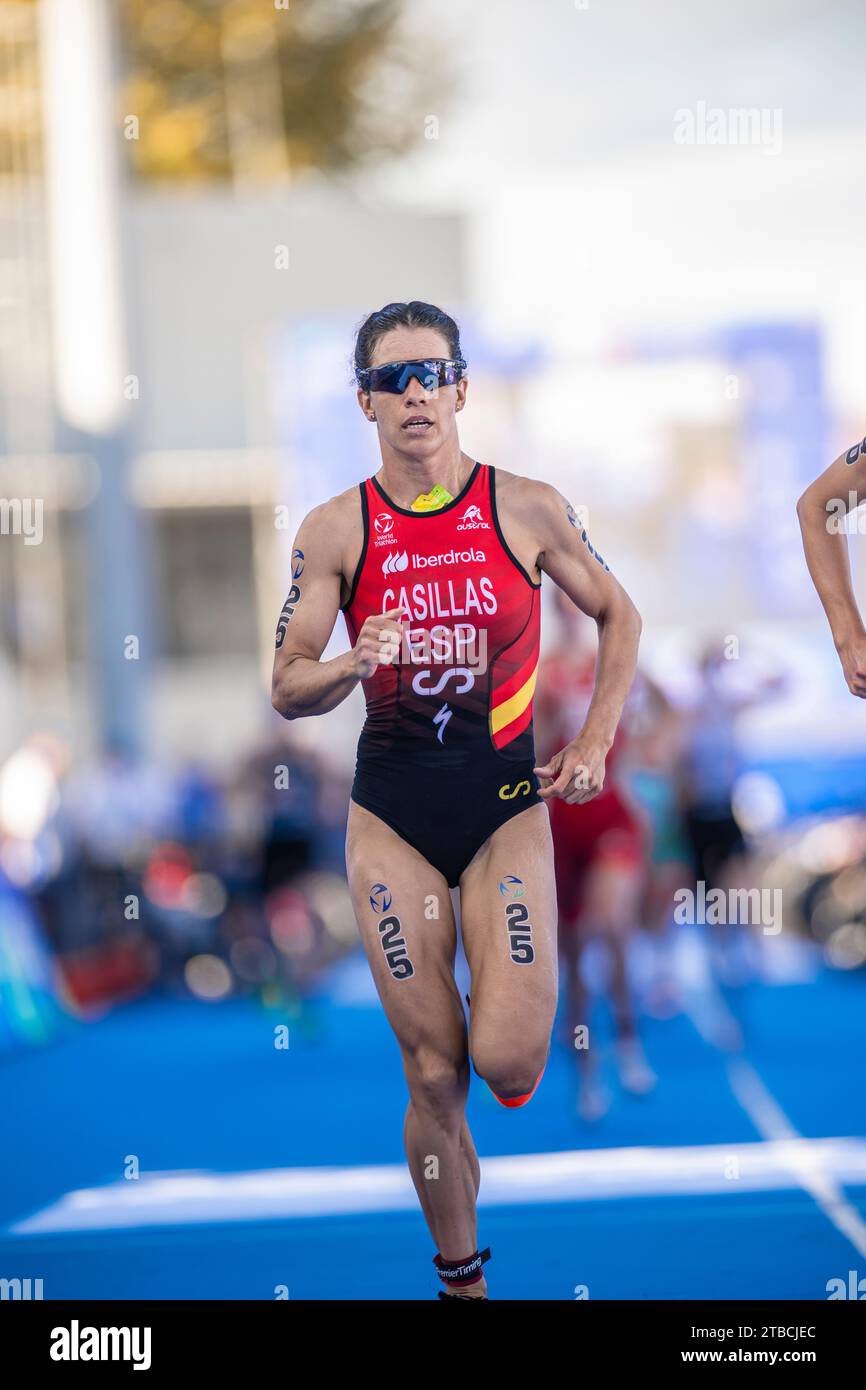 Miriam Casillas García running in Pontevedra in the 2023 World