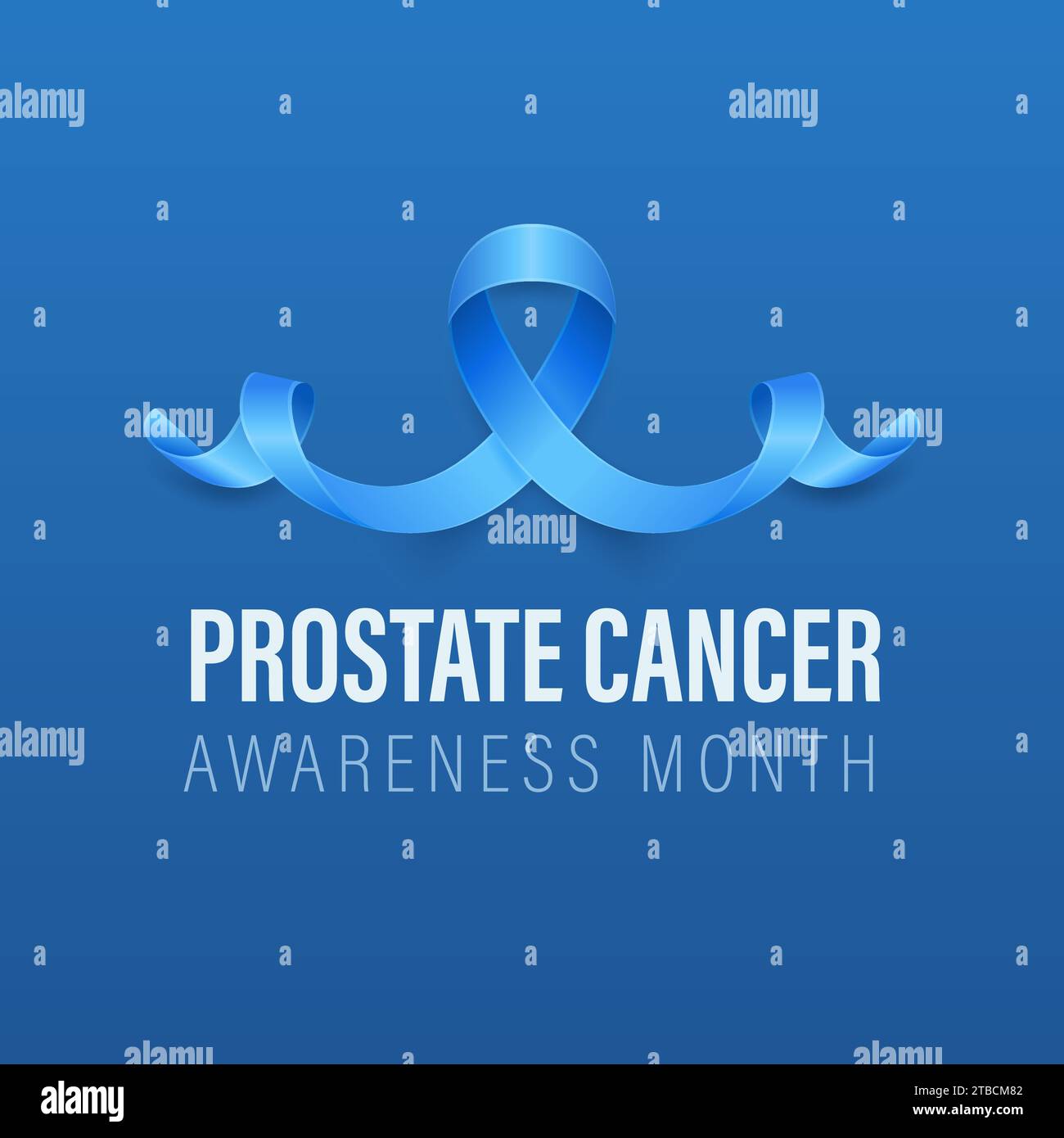 Prostate Cancer Banner, Card, Placard with Vector 3d Realistic Blue ...