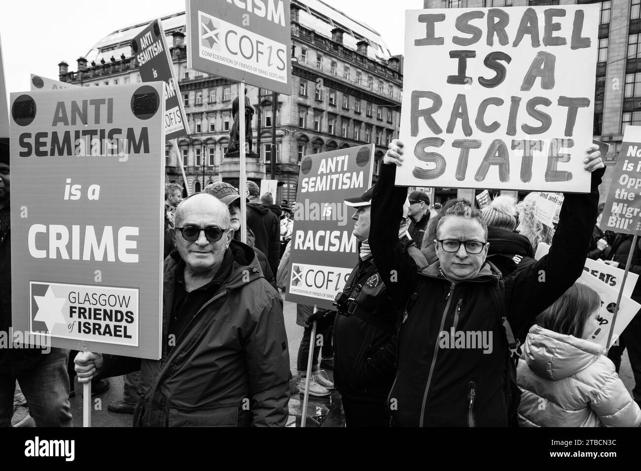 Images From The March Against Racism Glasgow 18th March 2023 Stock Photo