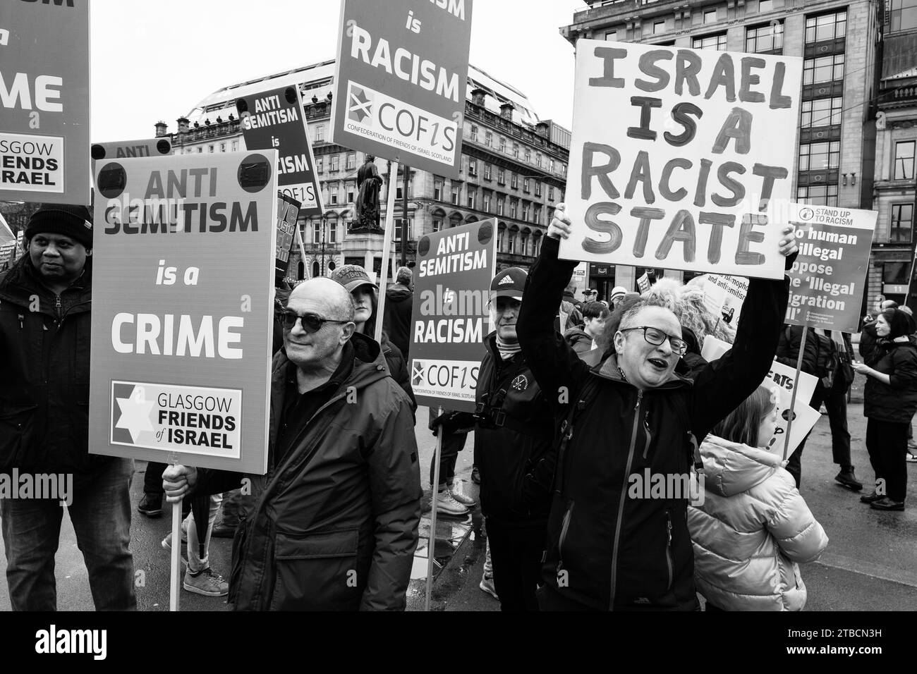 Images From The March Against Racism Glasgow 18th March 2023 Stock Photo