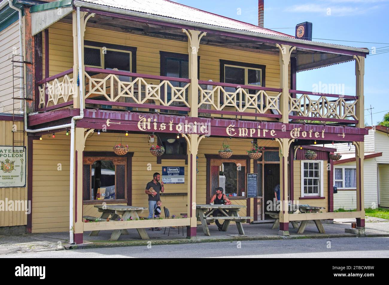 Historic Empire Hotel, Ross, West Coast, South Island, New Zealand Stock Photo