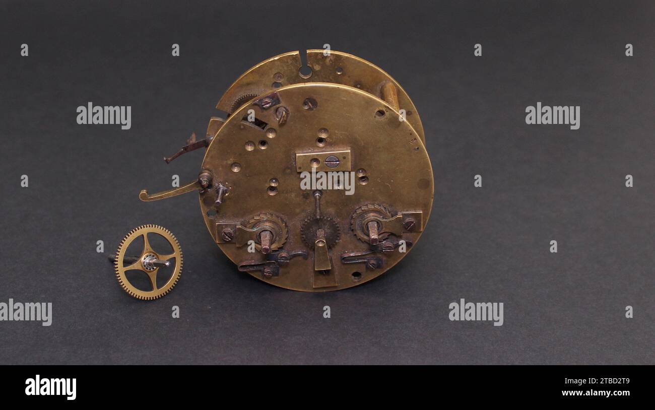 Mechanism from an old grandfather clock. Steampunk bronze attribute