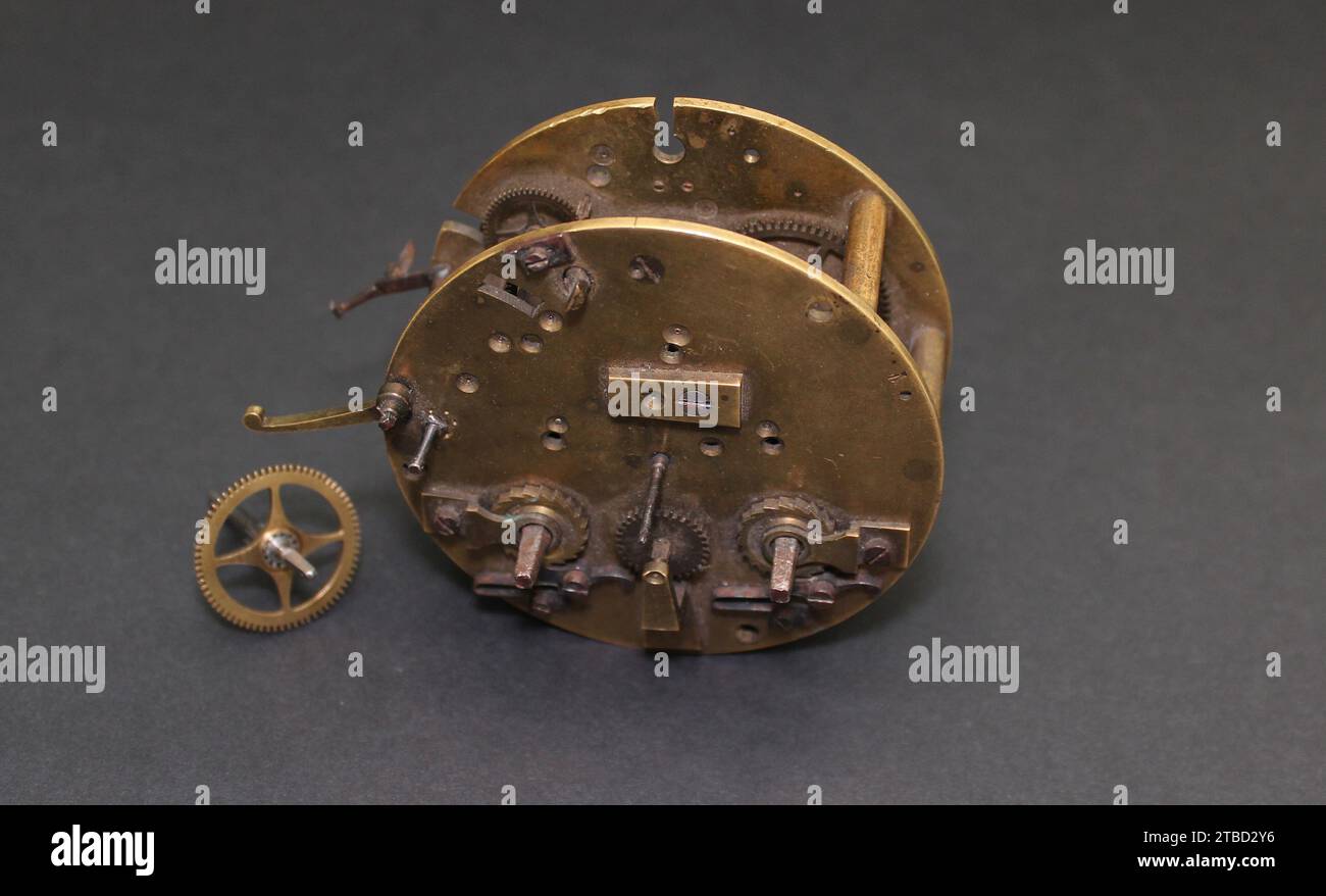 Mechanism from an old grandfather clock. Steampunk bronze attribute