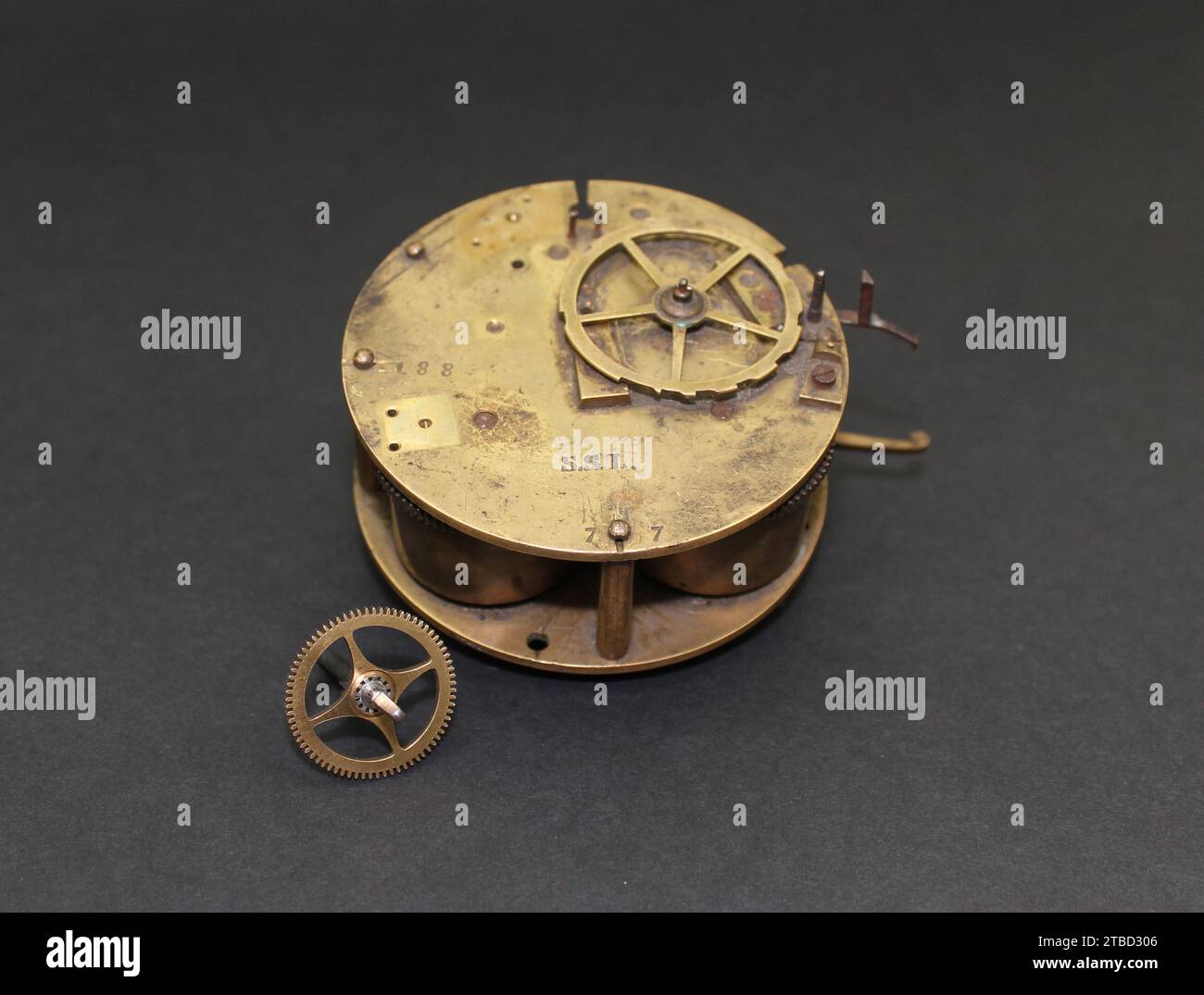 Mechanism from an old grandfather clock. Steampunk bronze attribute