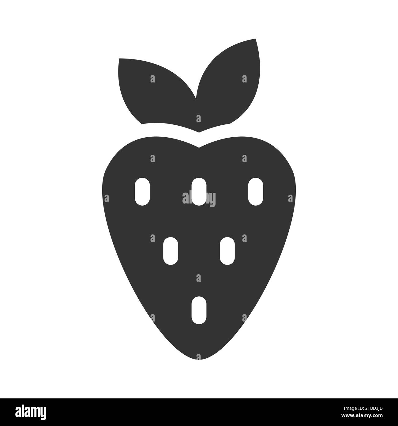 Strawberry icon isolated on a white background. Vector illustration ...