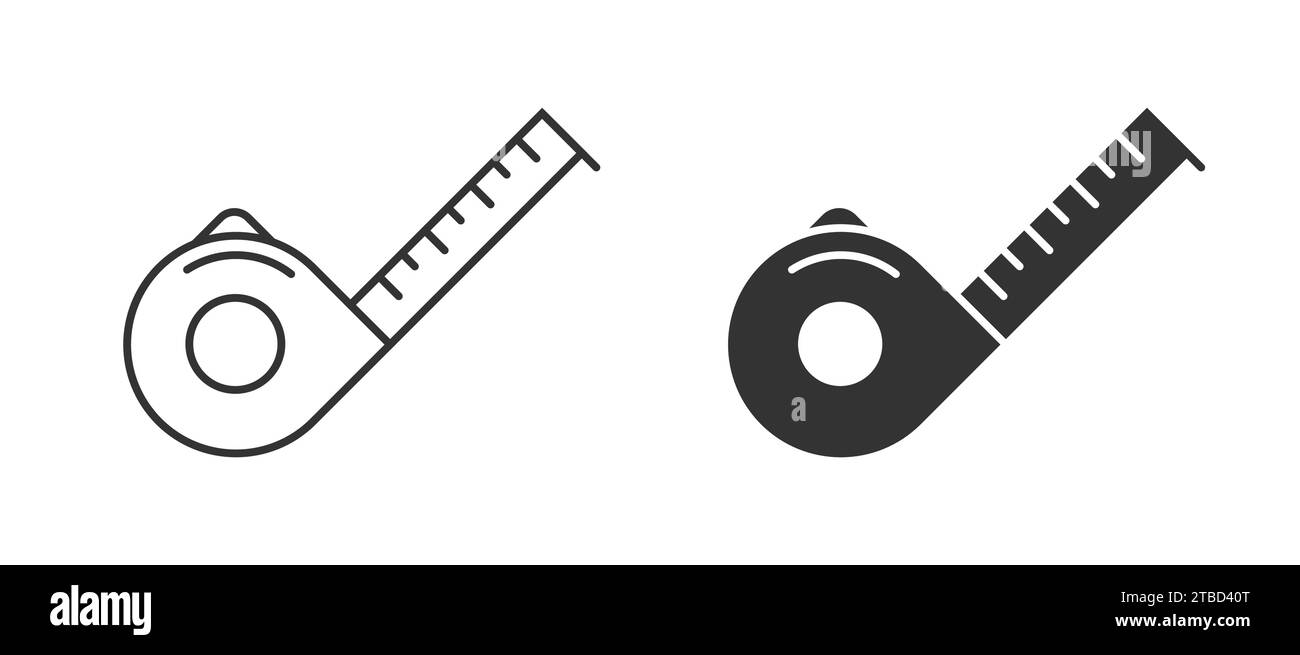 Measurement tape icon. Tape measure icon. Roulette construction symbol