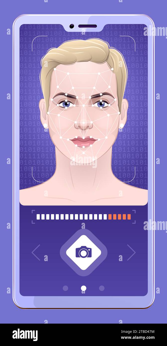 Biometric Facial Recognition Stock Vector Image & Art - Alamy