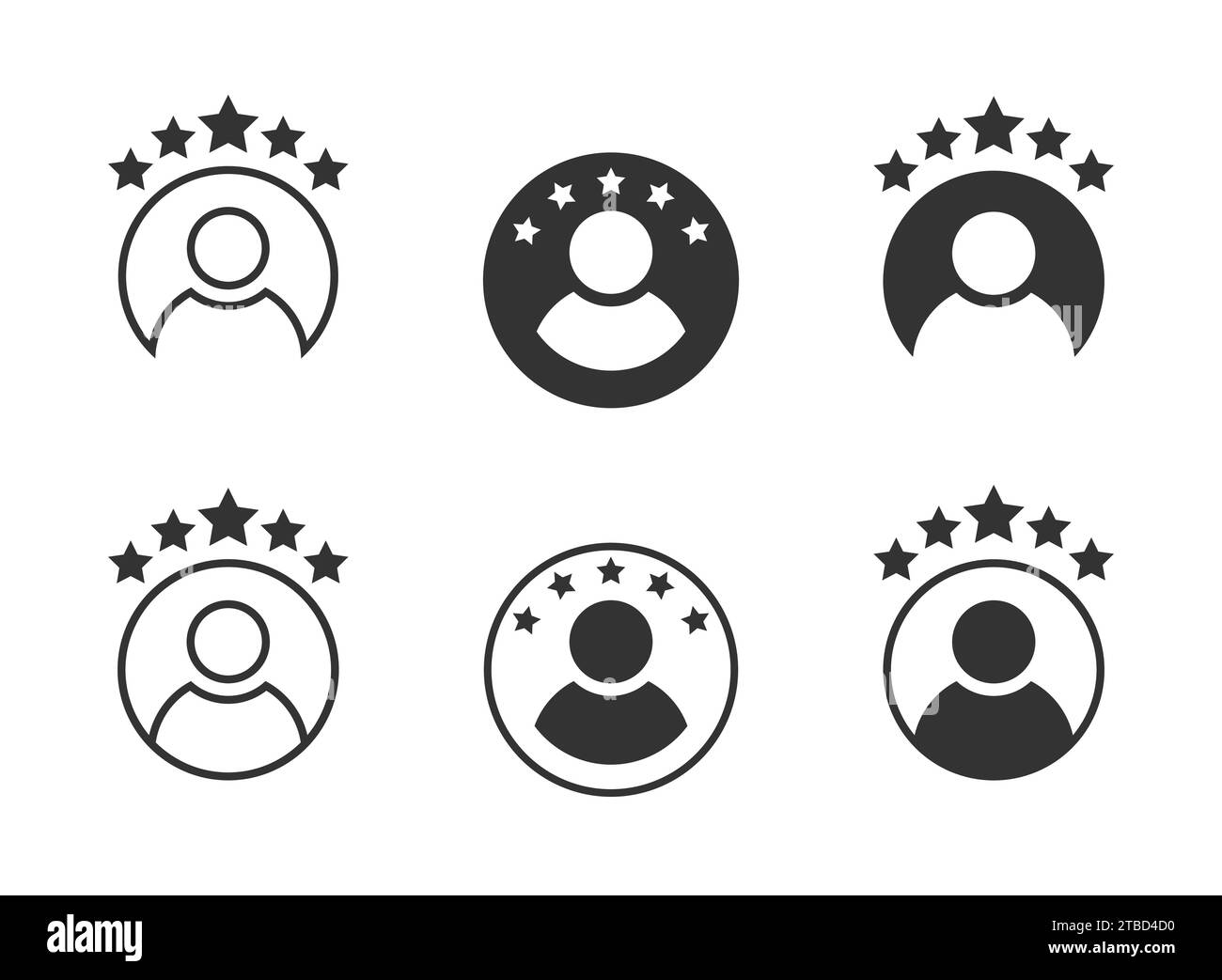 Rating icon set. Business client icon. Customer experience symbol. Vector illustration Stock Vector