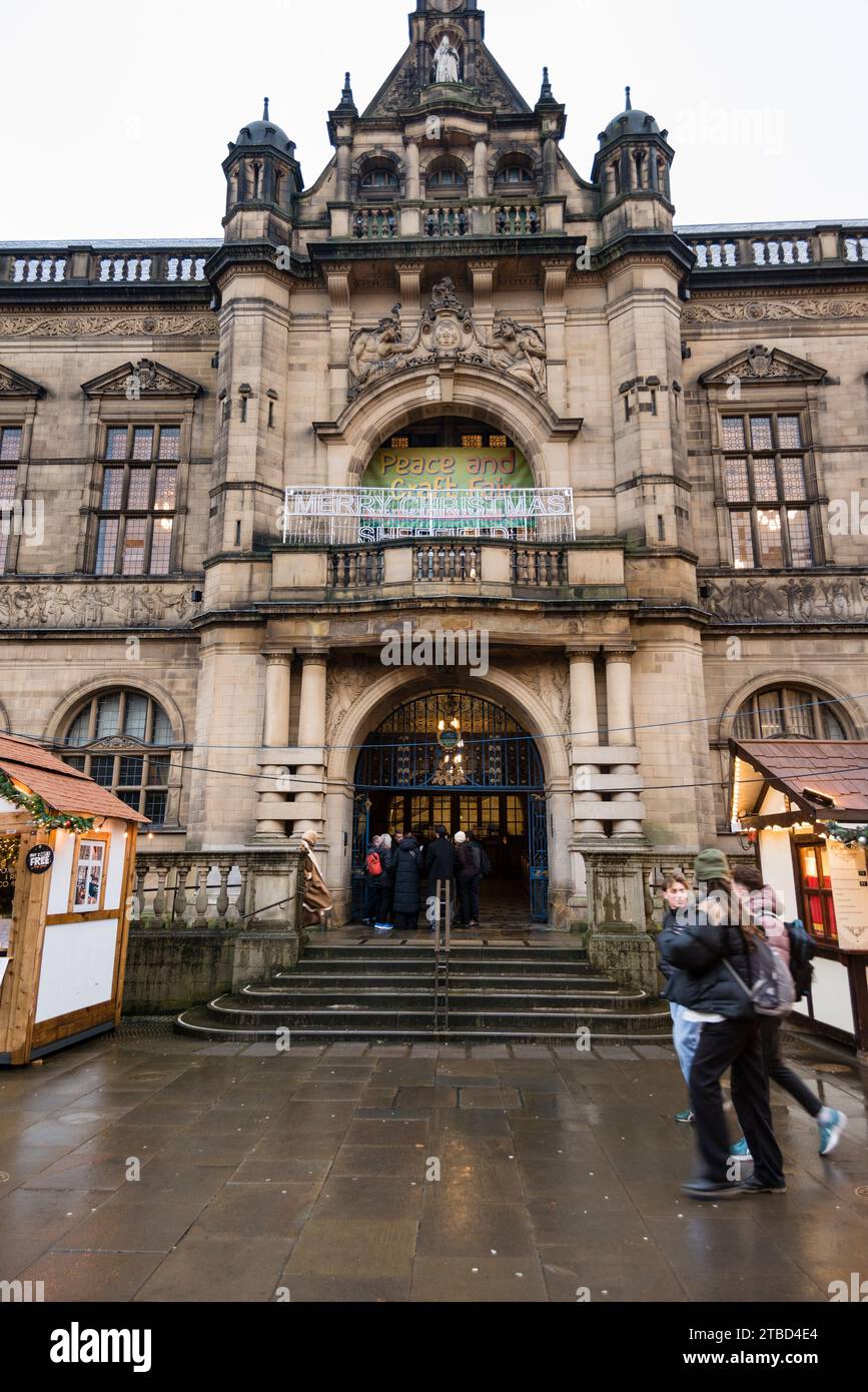 Town Hall entrance, Sheffield, Yorkshire, UK Stock Photo