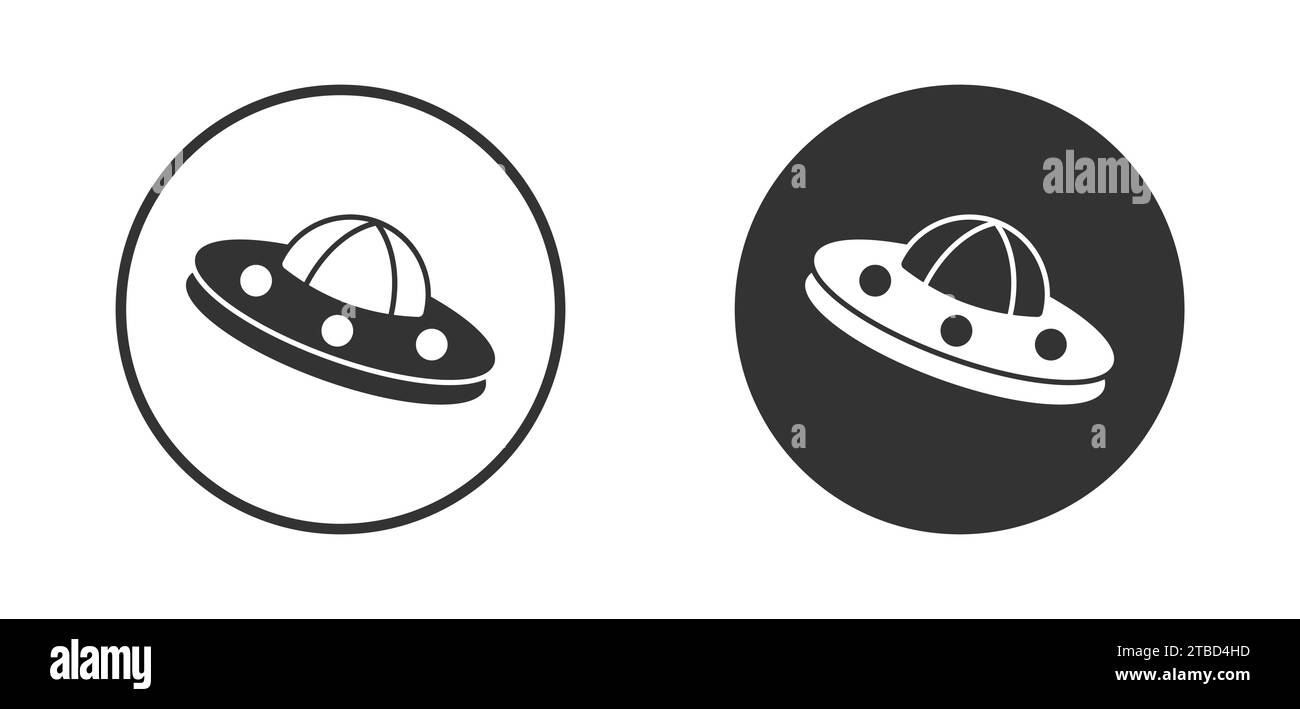 Icon of UFO. Space Aliens. Vector illustration Stock Vector