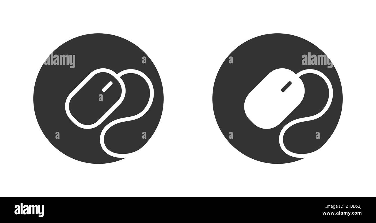 Computer mouse icon. Circle buttons. Vector illustration Stock Vector