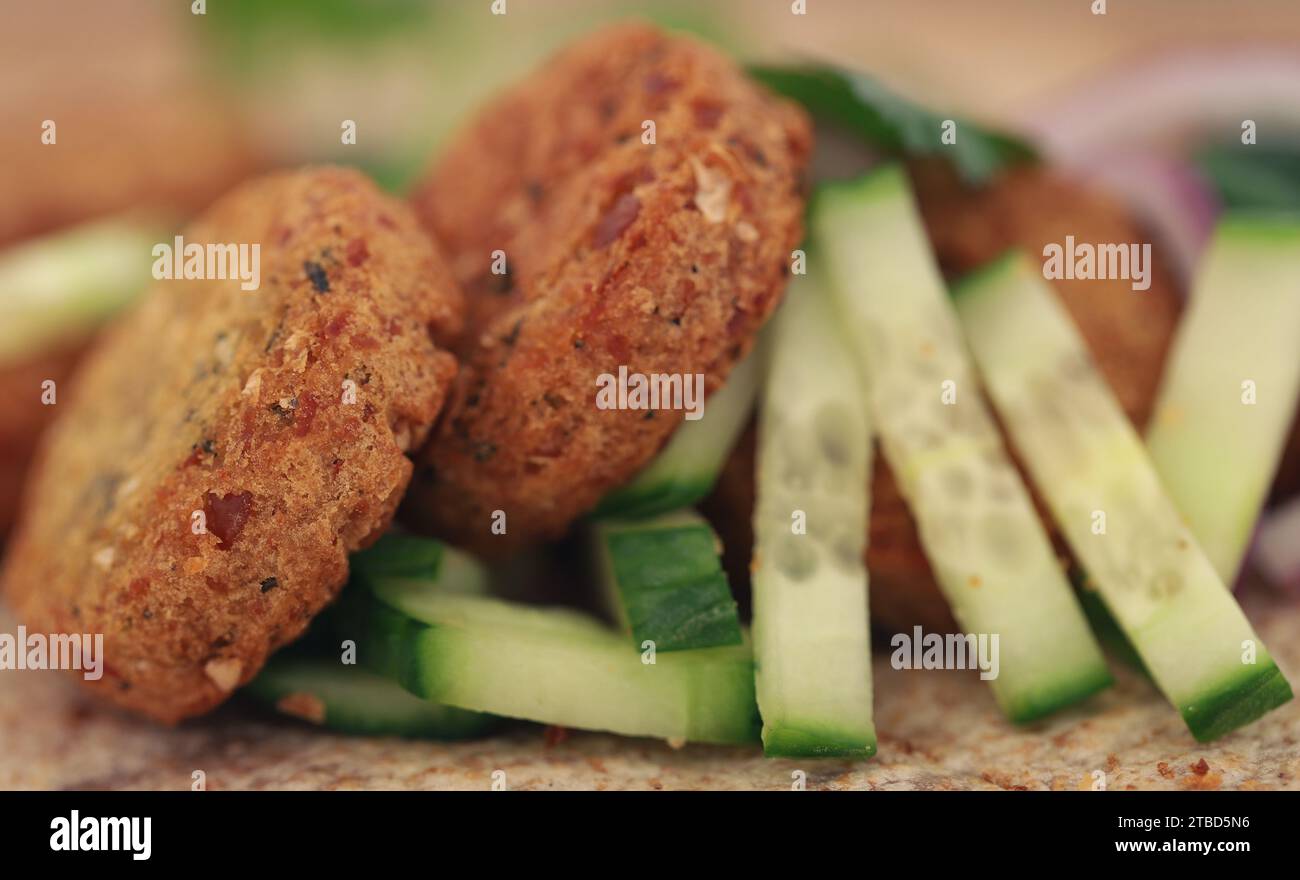 Vegetable falafel freshly prepared for healthy died Stock Photo