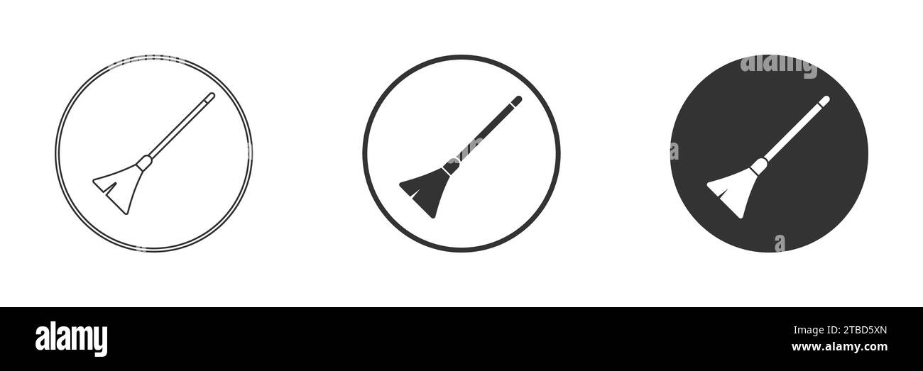 Broom icon. Vector illustration. Broom symbol Stock Vector
