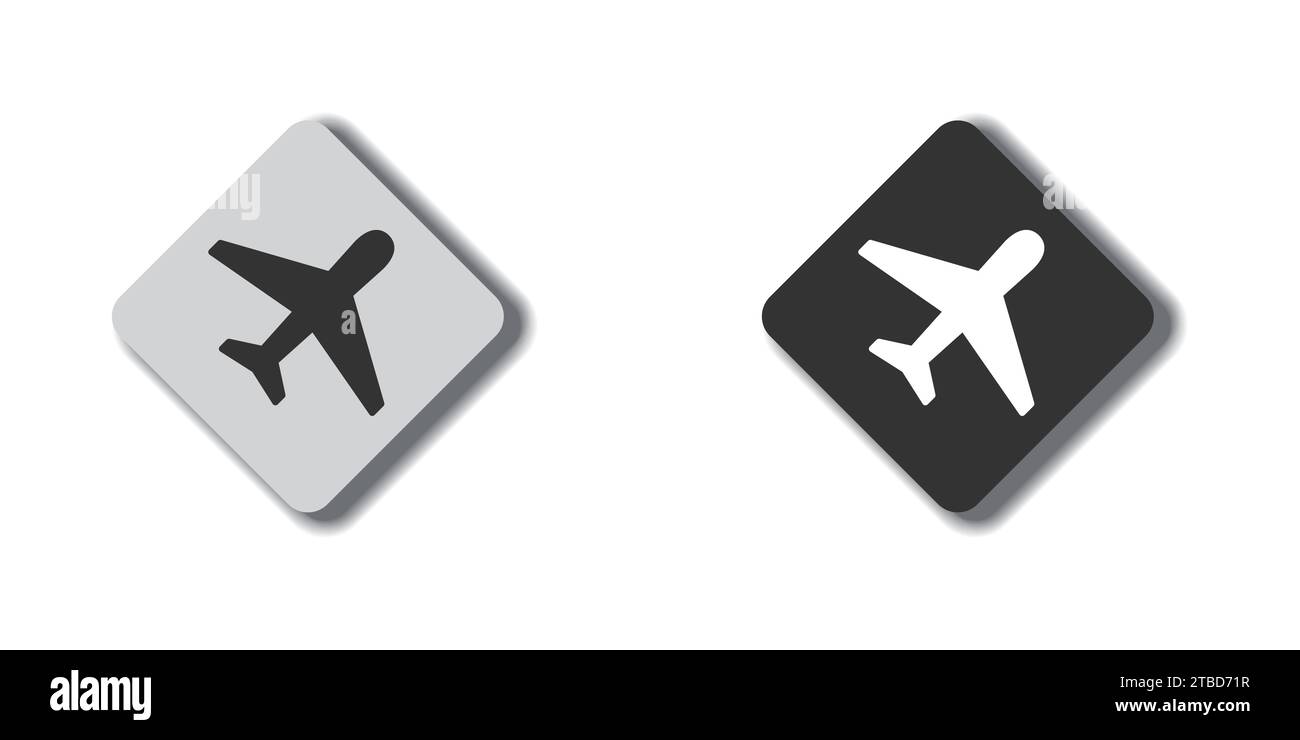 Plane icon. Airplane logo. Flat vector illustration Stock Vector