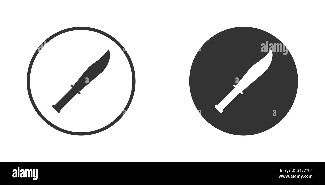 Knife icon. Edged weapons symbol. Vector illustration Stock Vector