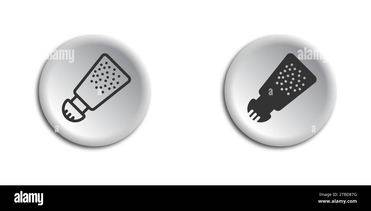 Salt or pepper shaker glyph icon. Vector illustration Stock Vector