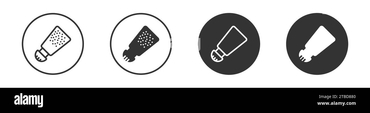 Salt or pepper shaker glyph icon. Vector illustration Stock Vector
