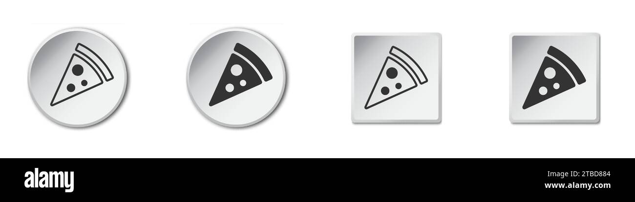 Pizza slice icon. Vector illustration Stock Vector