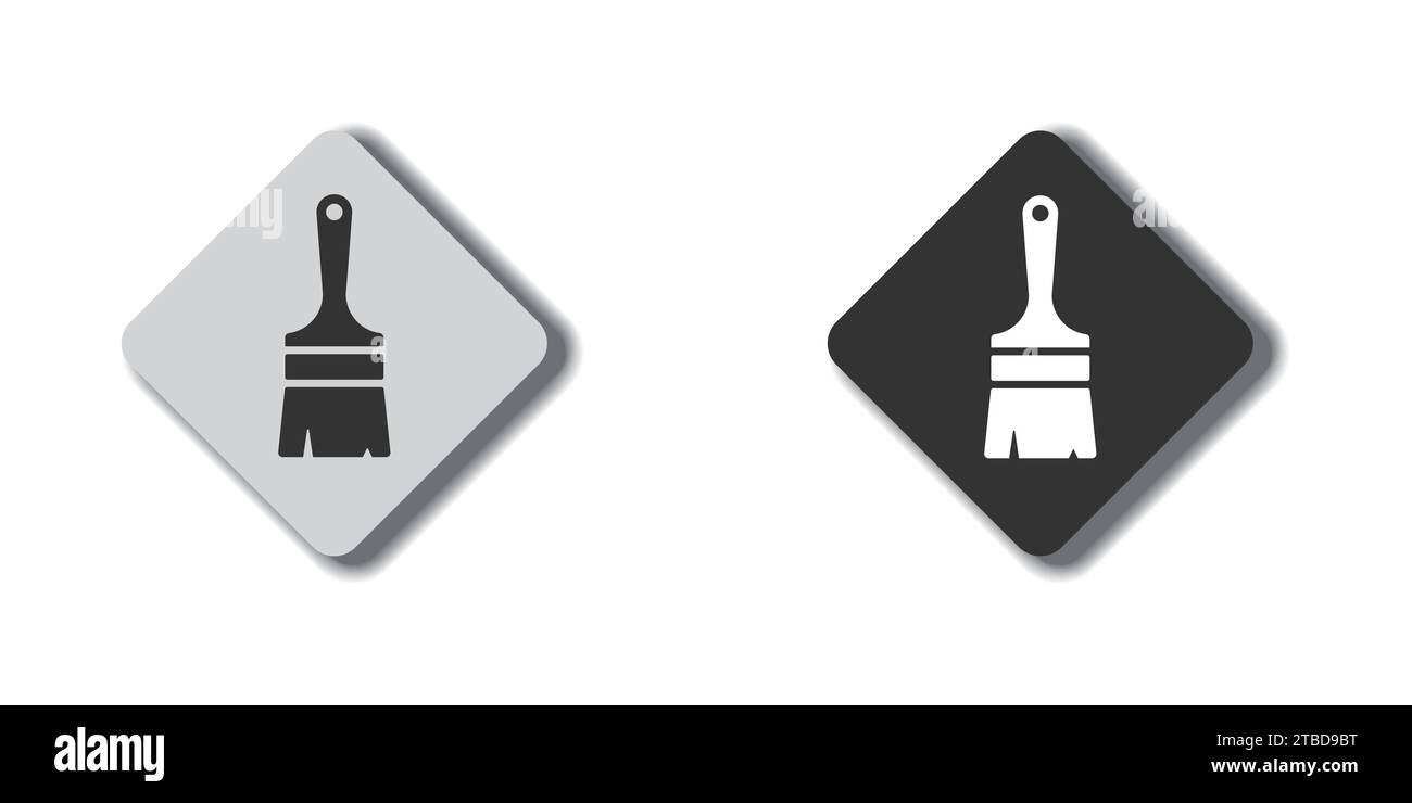 Paint brush icon. Flat vector illustration Stock Vector
