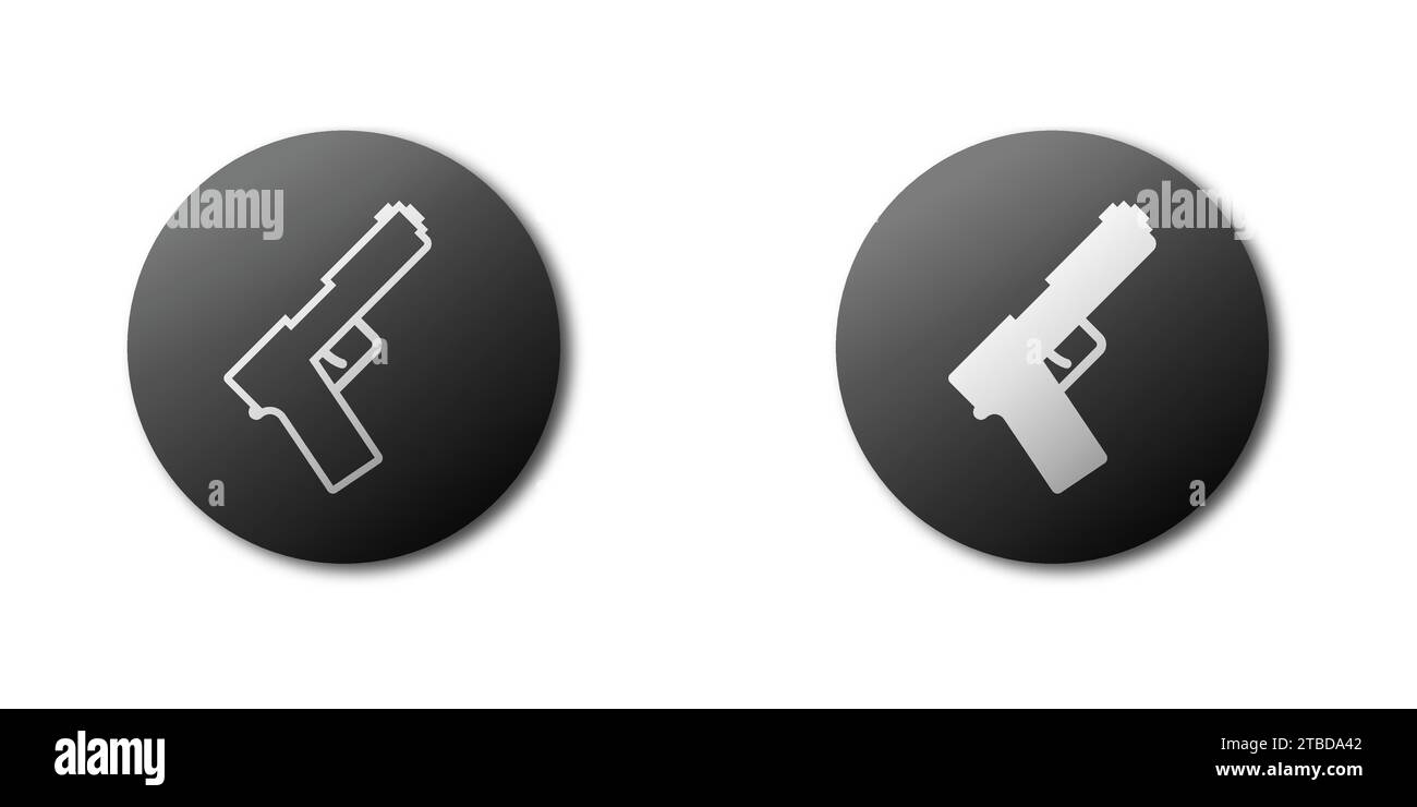 Gun icon. Sinple design. Vector illustration Stock Vector