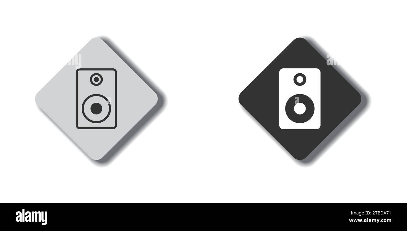 Speaker Icon. Music system symbol. Vector illustration Stock Vector
