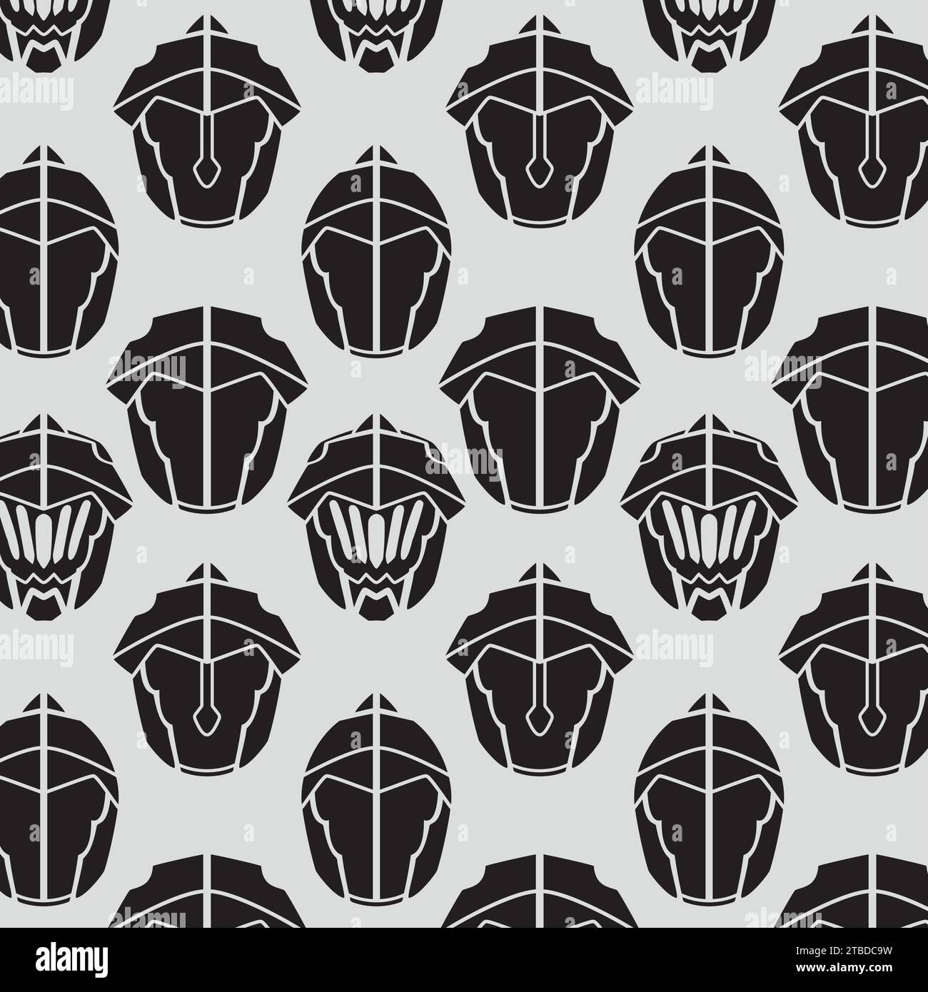 Medieval helmet icons Pattern background Vector Stock Vector