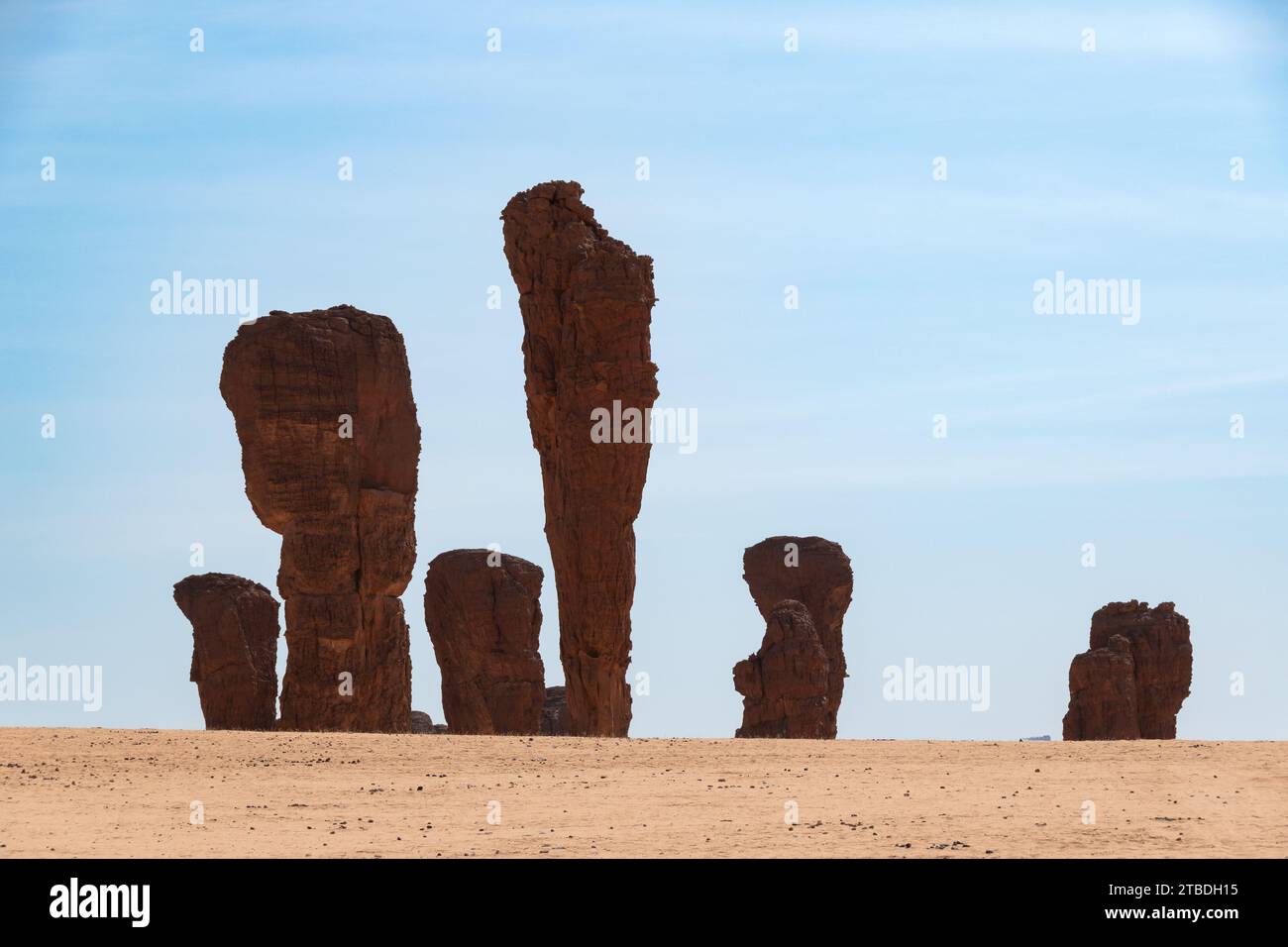 rock formations in the ennedi desert, chad Stock Photo