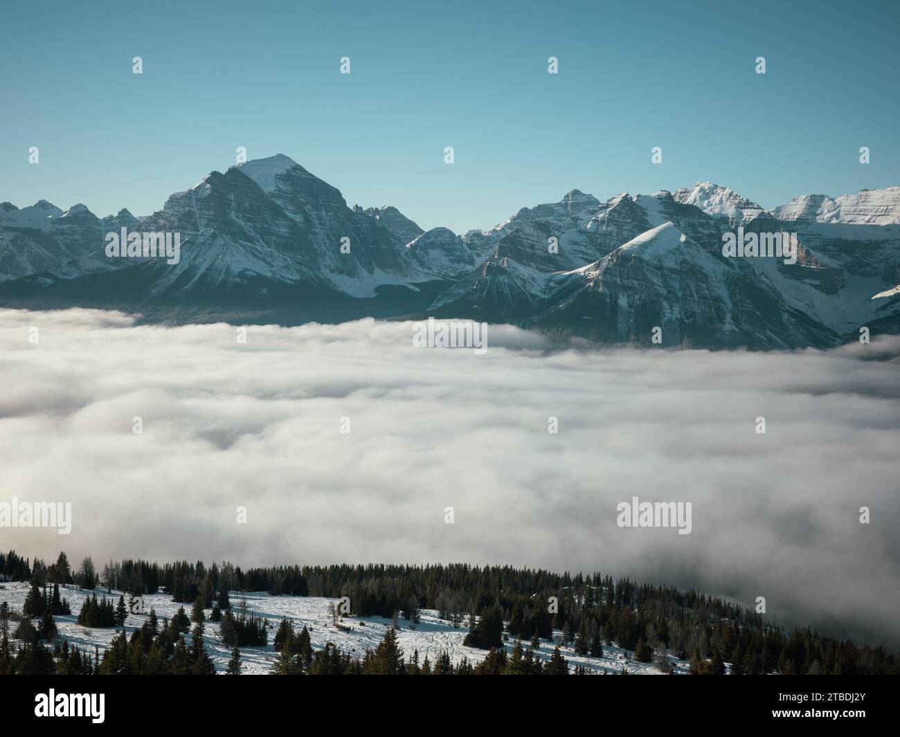 Lake Louise Ski Resort in Banff, Canada over winter Stock Photo - Alamy