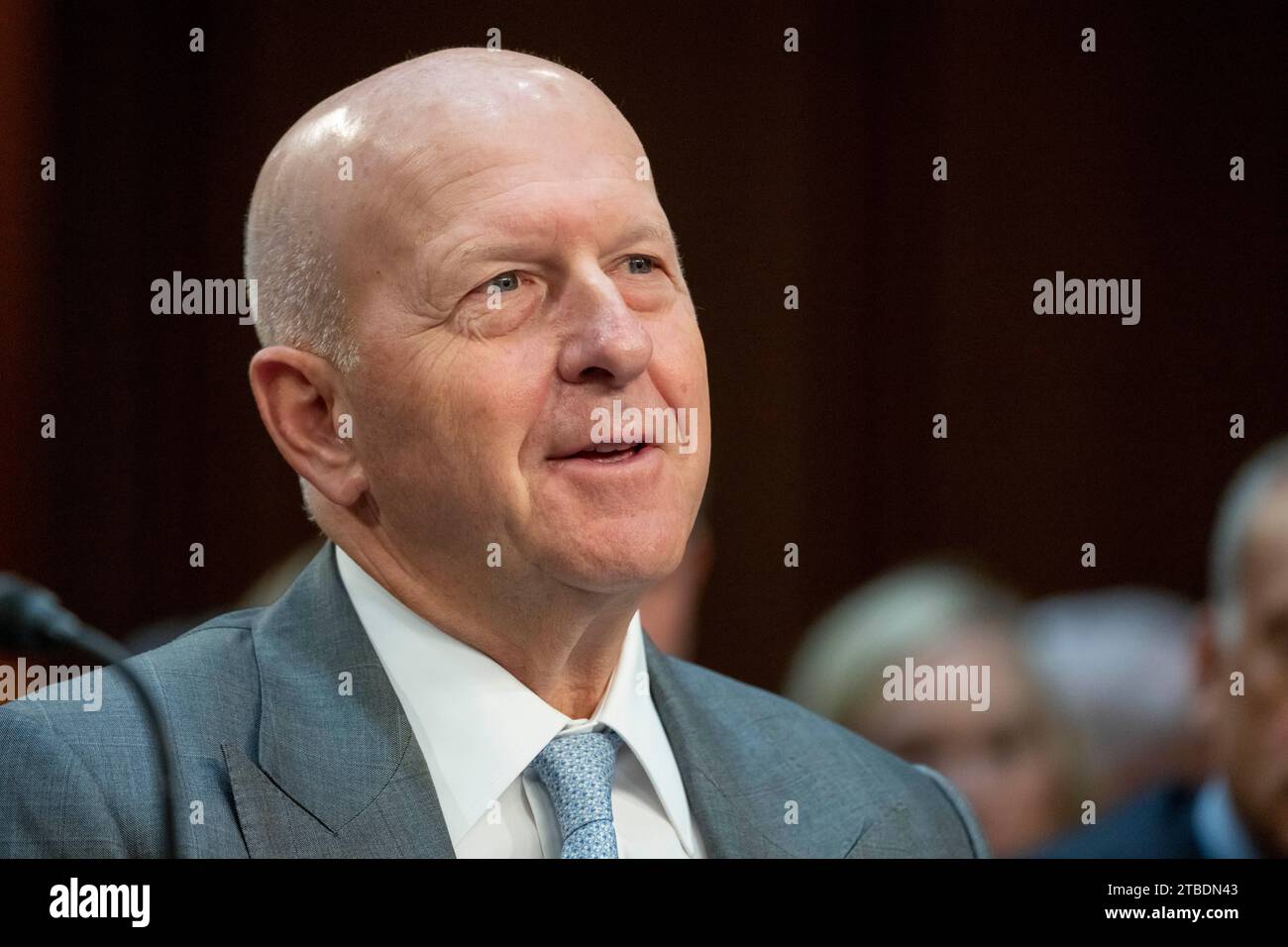 David Solomon, CEO, Goldman Sachs, speaks during a Senate Banking ...