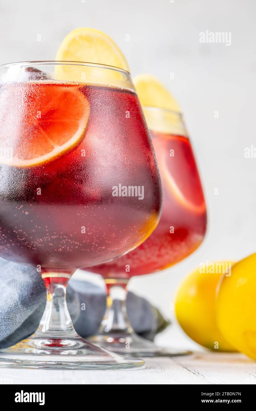 Red Wine Sangria Spanish Drink Glass by JM Travel Photography