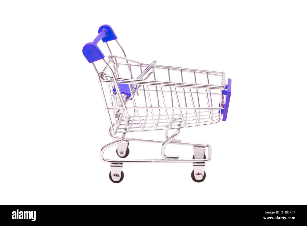 Empty Shopping Cart isolated on white background Stock Photo - Alamy