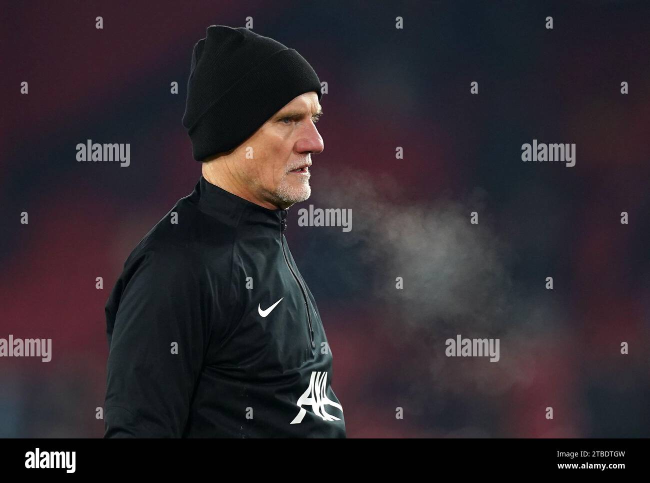 Liverpool goalkeeping coach Claudio Taffarel ahead of the Premier League match at Bramall Lane, Sheffield. Picture date: Wednesday December 6, 2023. Stock Photo