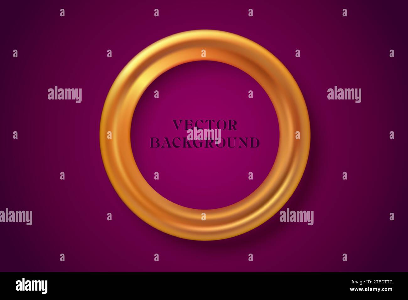 Vector abstract background with golden ring. Vector background for wedding with metallic ring. Stock Vector
