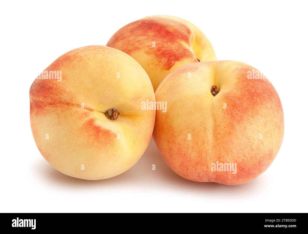 white peach path isolated on white Stock Photo