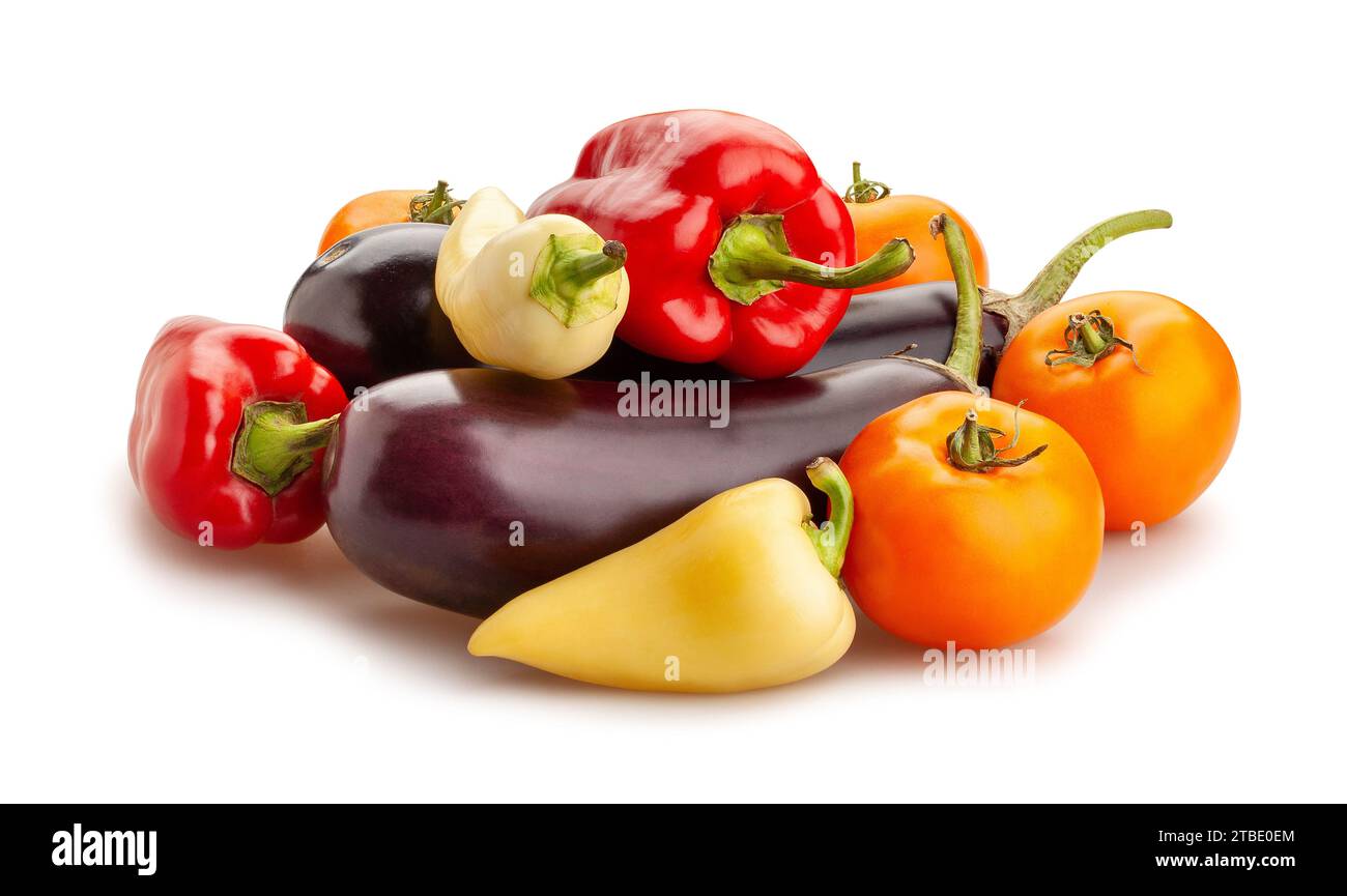 vegetable mix path isolated on white Stock Photo