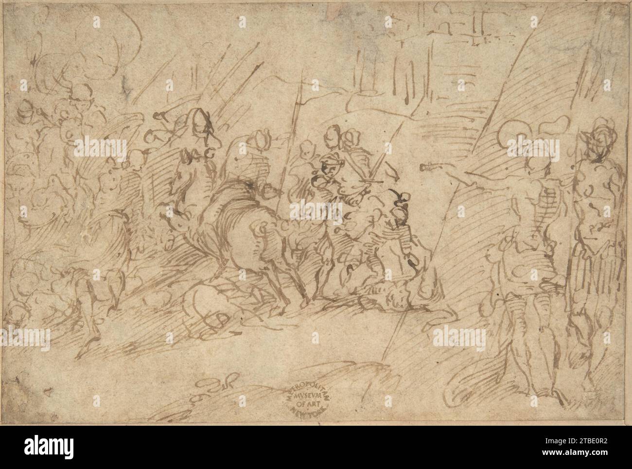 Skirmish 1880 by Anonymous, Italian, 16th century Stock Photo