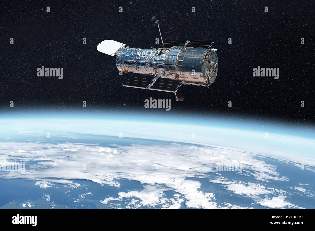 The Hubble space telescope on orbit of Earth Space observatory