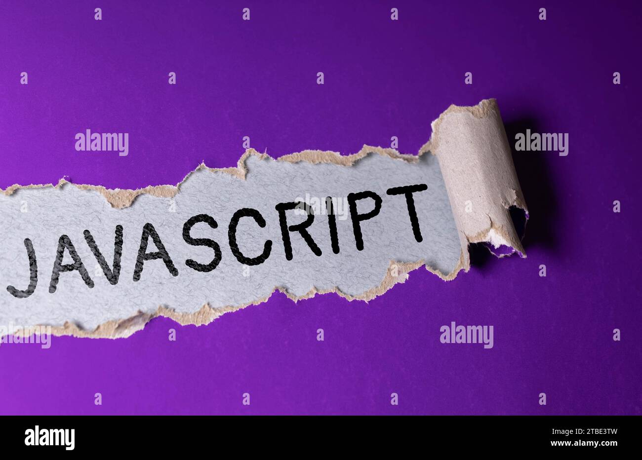 Javascript text with hands and colorful illustrations Stock Photo - Alamy